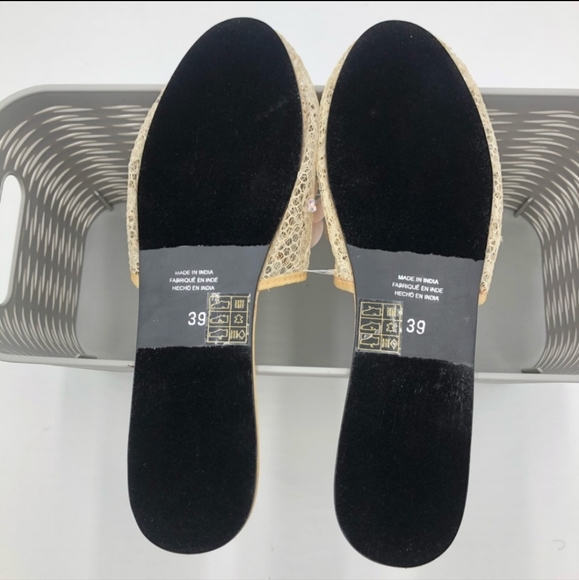 FREE PEOPLE x ASOS Allure Sequined Slipper Mules Size 9 never worn, but no tags - Picture 6 of 8